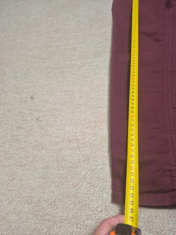 Jeans Slim Mim Burdeos Detalles de Cremallera Talla 36 – photo 3
